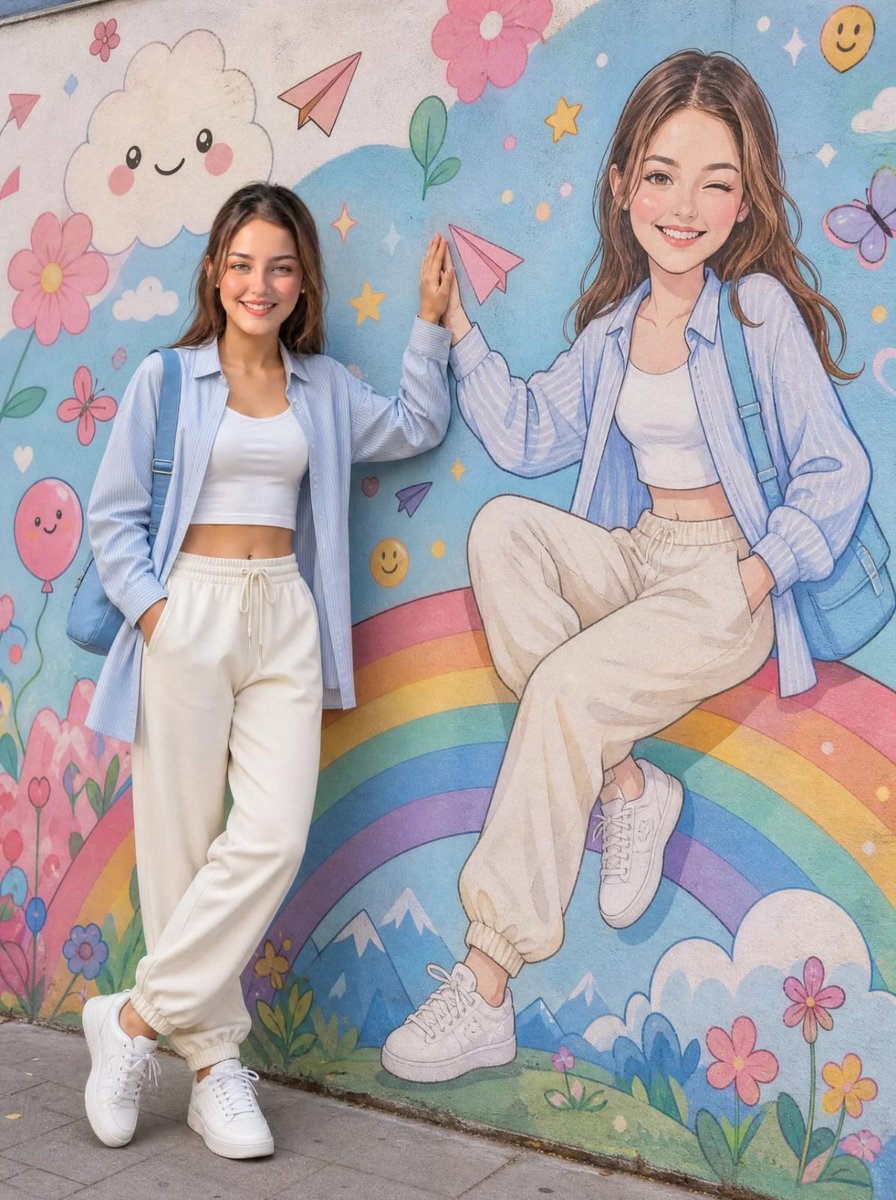 Cartoon Mural Preserving Facial Features