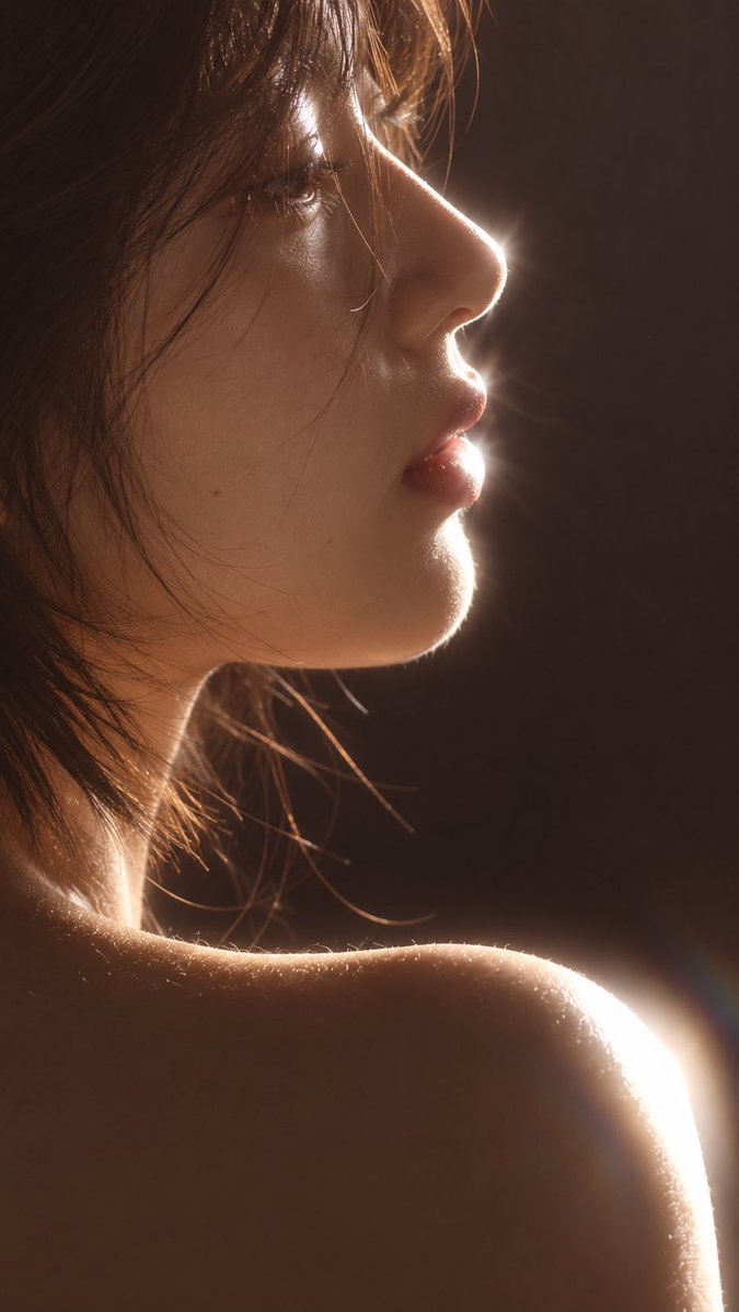 Golden Backlit Side Profile Portrait