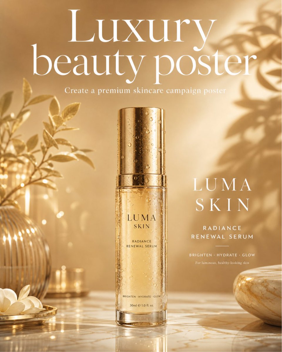 Luxury Skincare Promotional Poster
