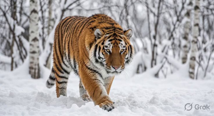Grok Imagine Prompt: Siberian Tiger Wildlife Photography