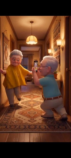 Warm Vintage Hallway Dance Scene