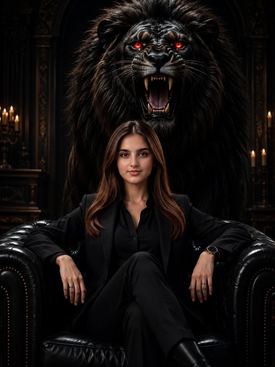 Gothic Lion Queen Portrait