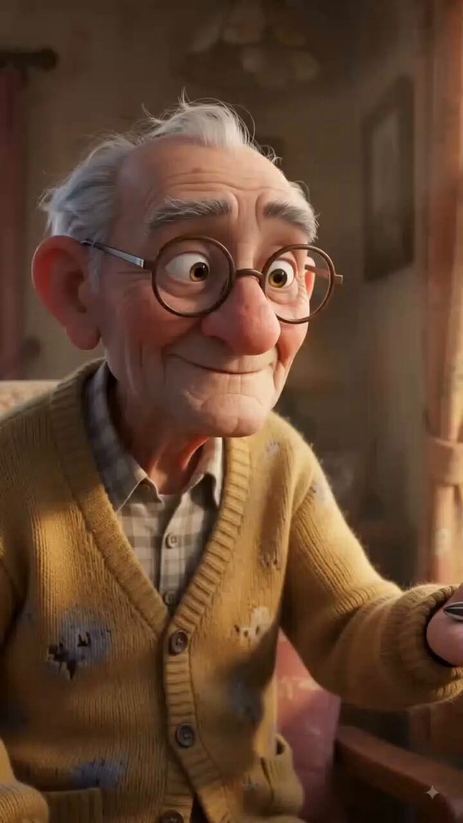 Stylized 3D Animation: Old Man and Pigeon