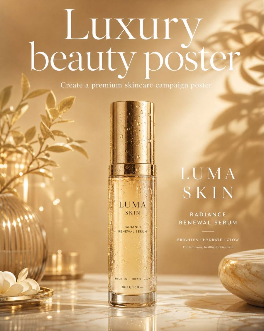 Luxury Skincare Promotional Poster