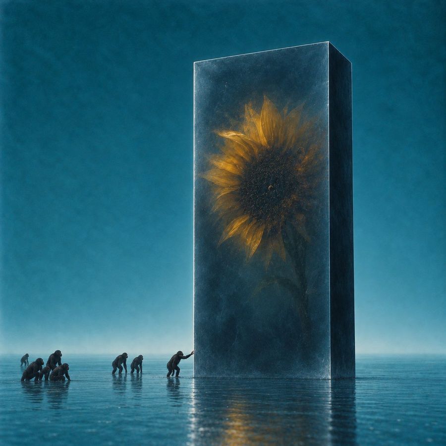 Sunflower Frozen in Monolith