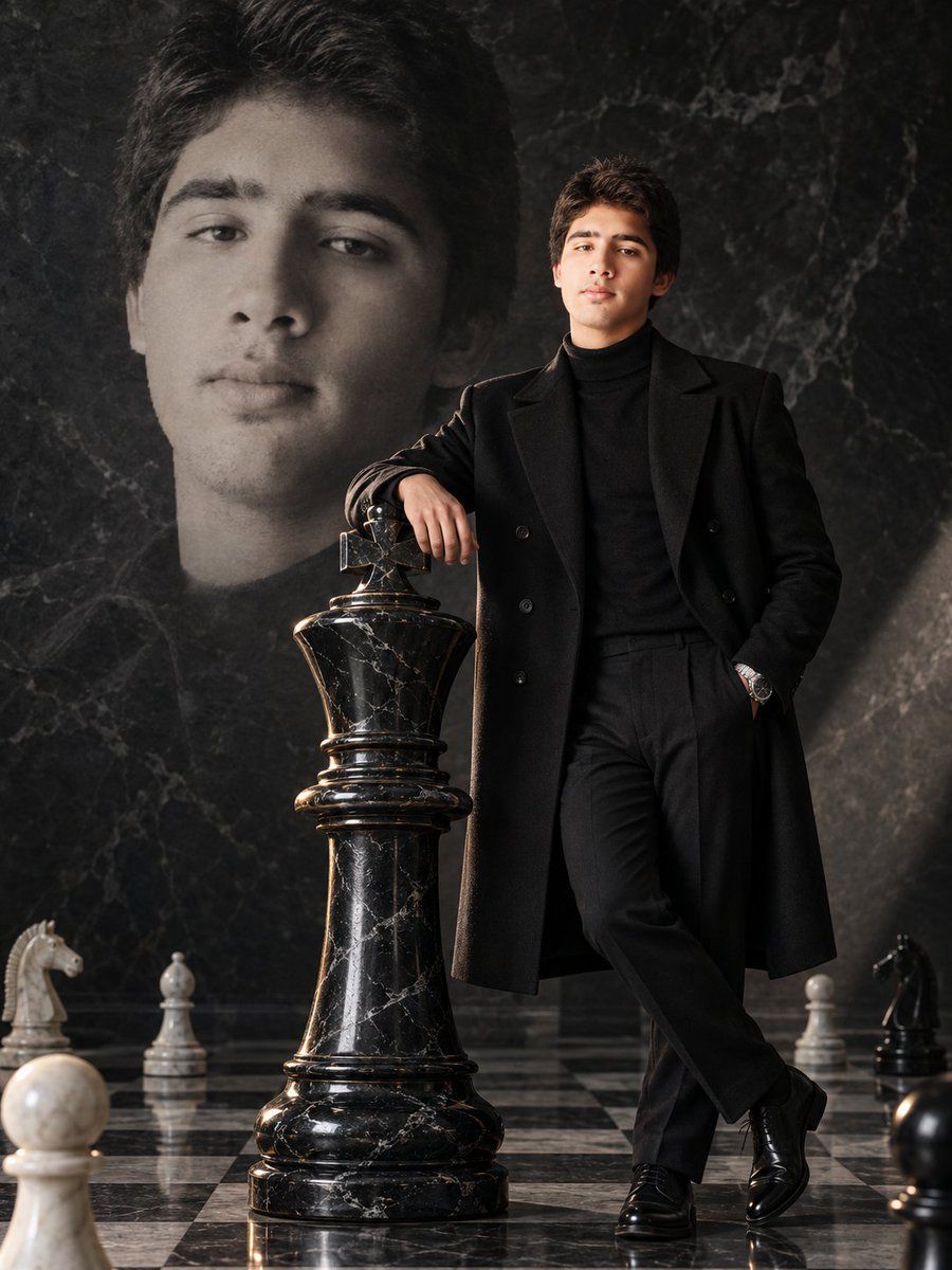 Chess King Strategic Power Portrait