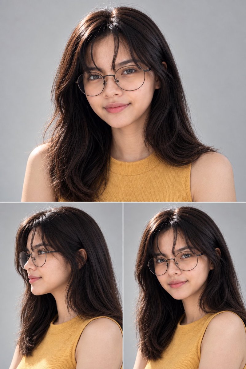 Realistic Honey-Toned Beauty Portrait