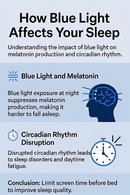 Blue Light and Circadian Rhythm Infographic