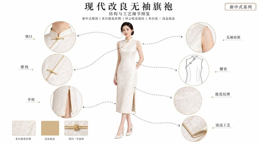 Cheongsam Design and Craft Infographic