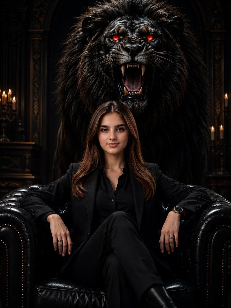 Gothic Lion Queen Portrait