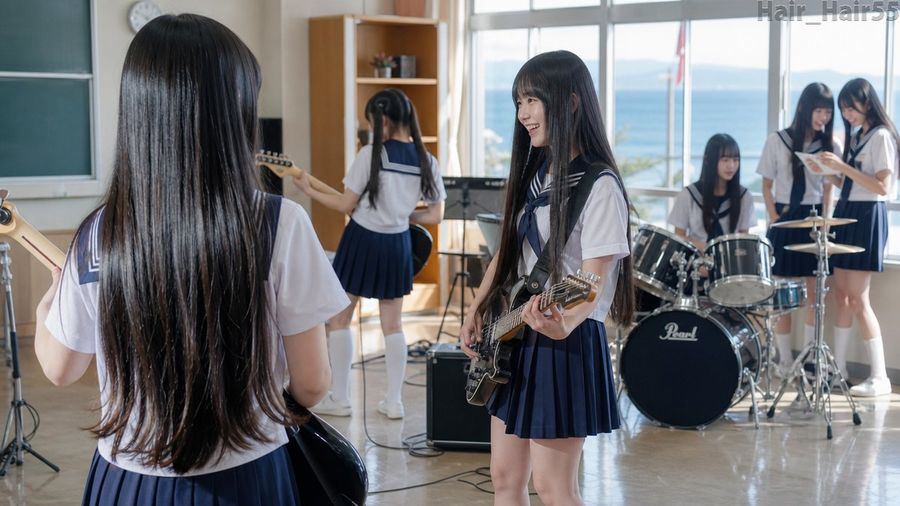 Seaside School Band Rehearsal