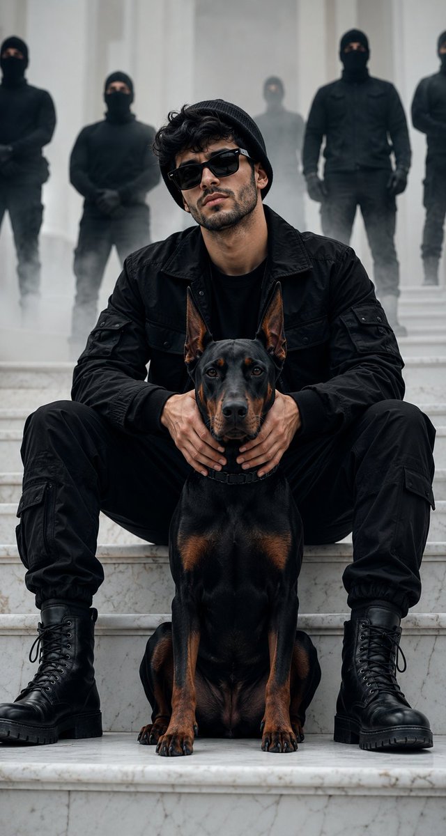 Luxury Street Style Doberman Portrait