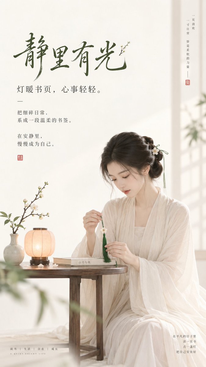 Oriental Minimalist Bookmark Poster