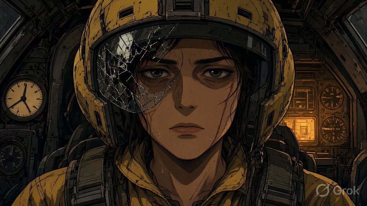 Cinematic Tense Pilot Close-up
