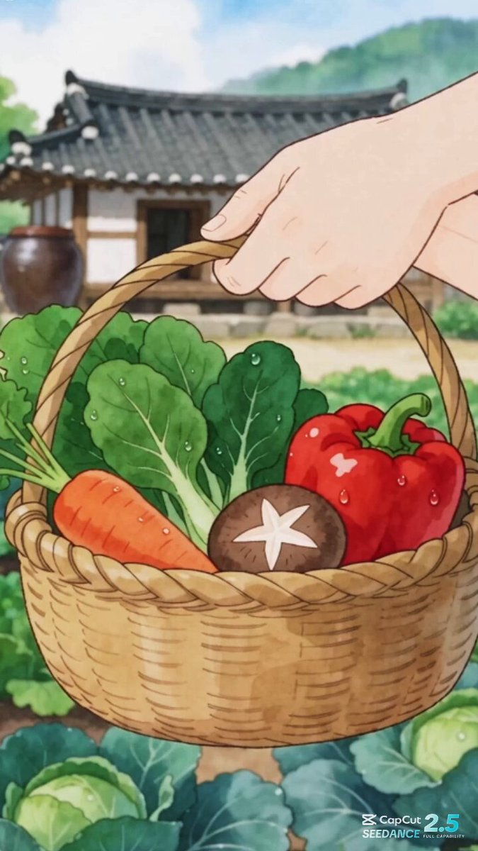 Korean Japchae Anime Cooking Video Prompt