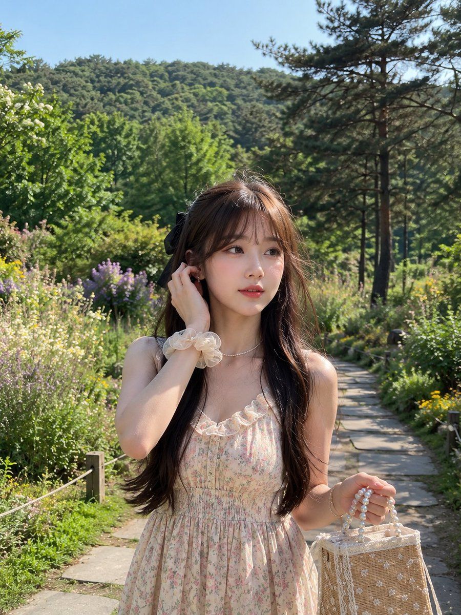 Dreamy Pastoral Garden Portrait