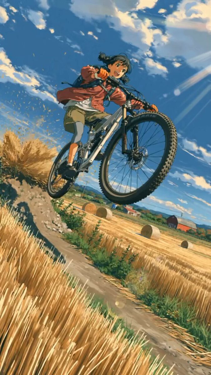 Mountain Bike Chase Loop Animation