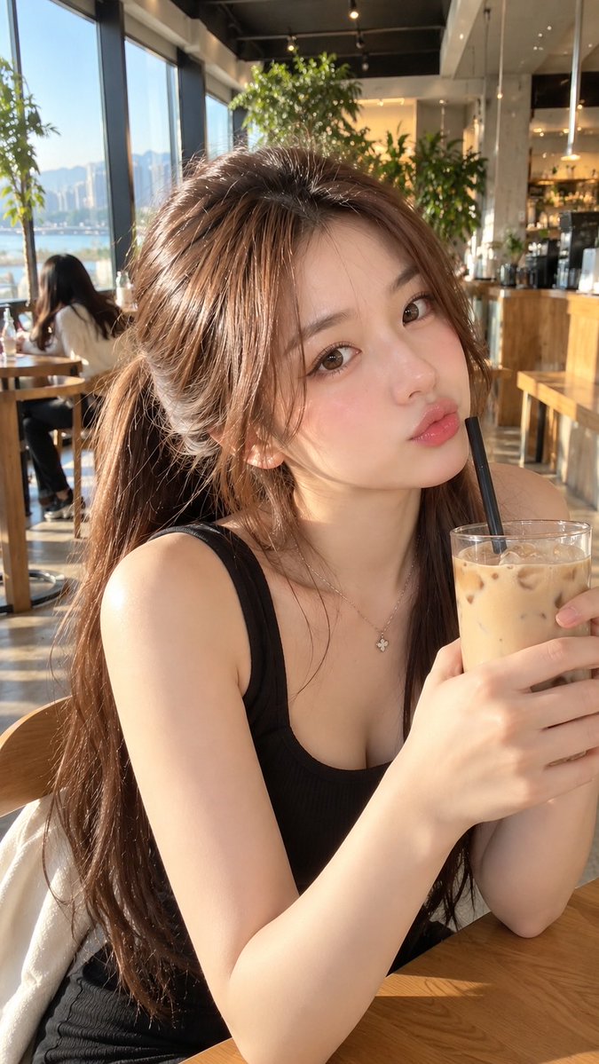 Korean Cafe Selfie