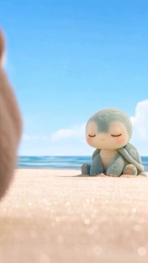Sea Turtle and Otter 3D Animation