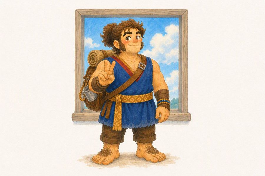 Watercolor Hobbit Adventurer