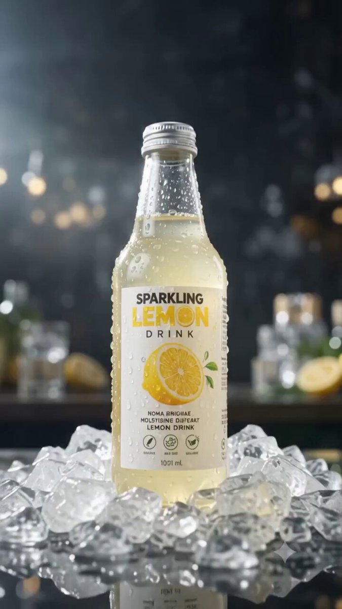 Cinematic Lemon Sparkling Drink