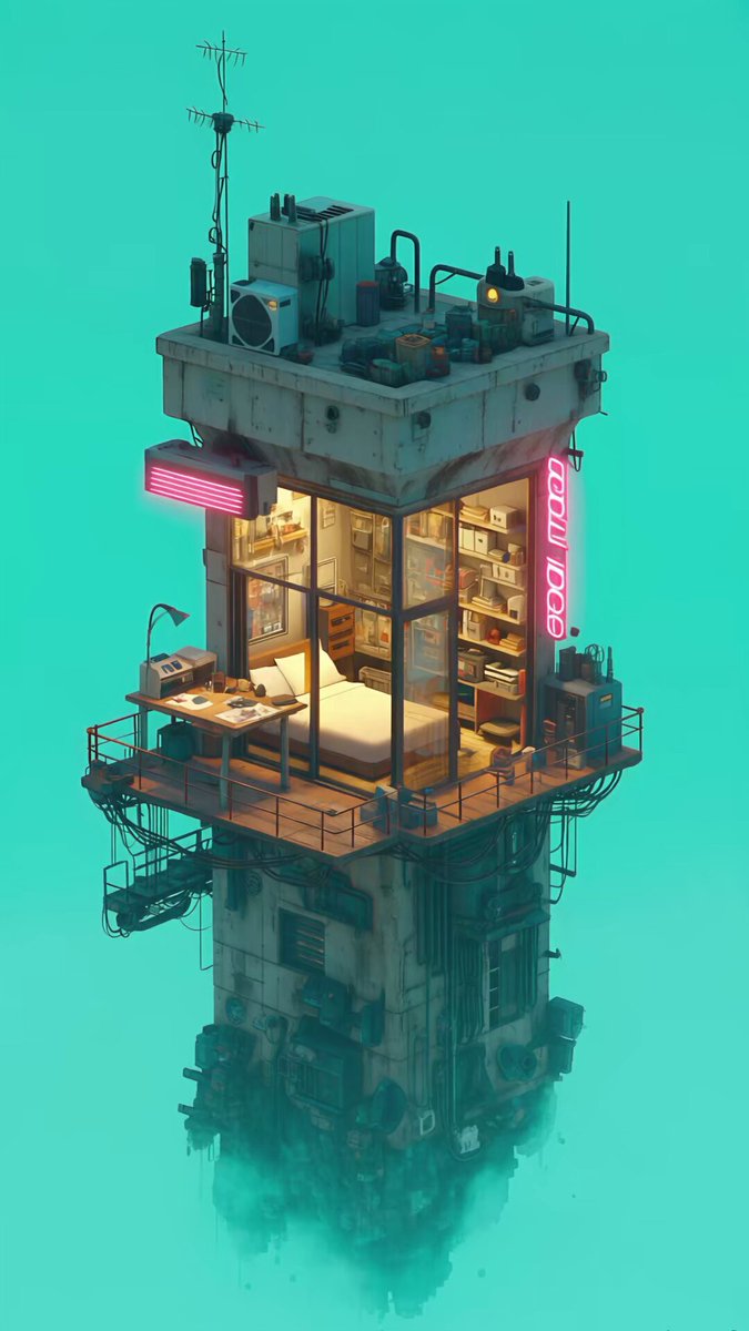 Lofi Bedroom Sky Tower Morphing Loop