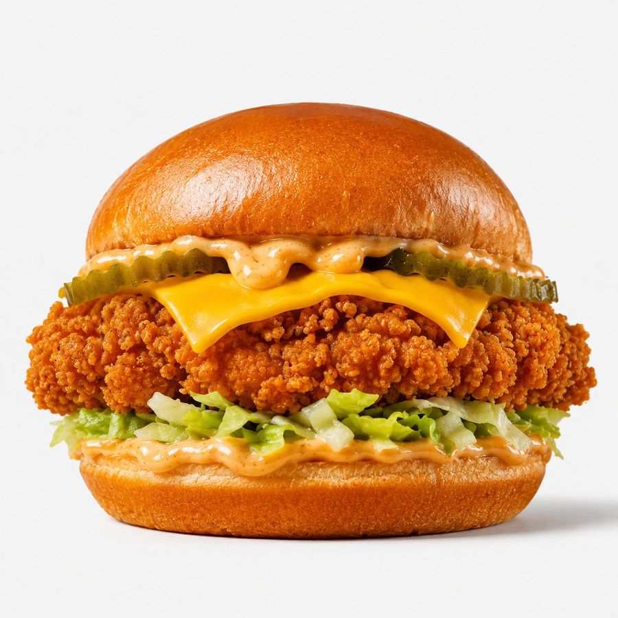 Crispy Chicken Burger Product Photo