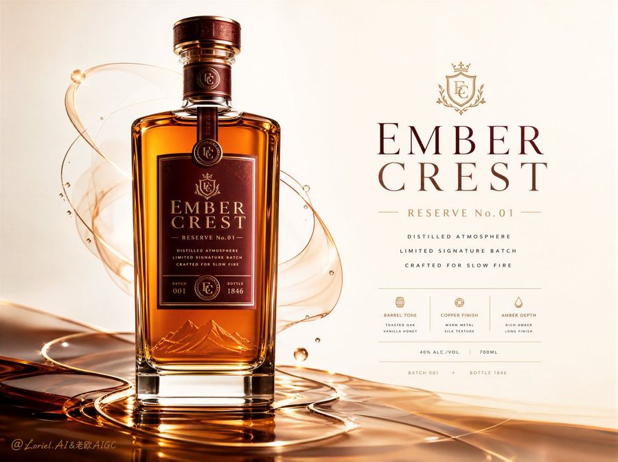 Luxury Spirit Brand Poster Design