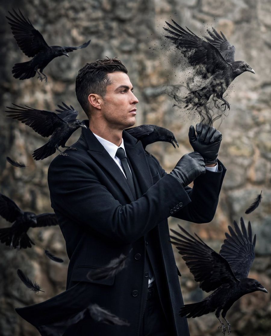 Gothic Raven Fashion Portrait