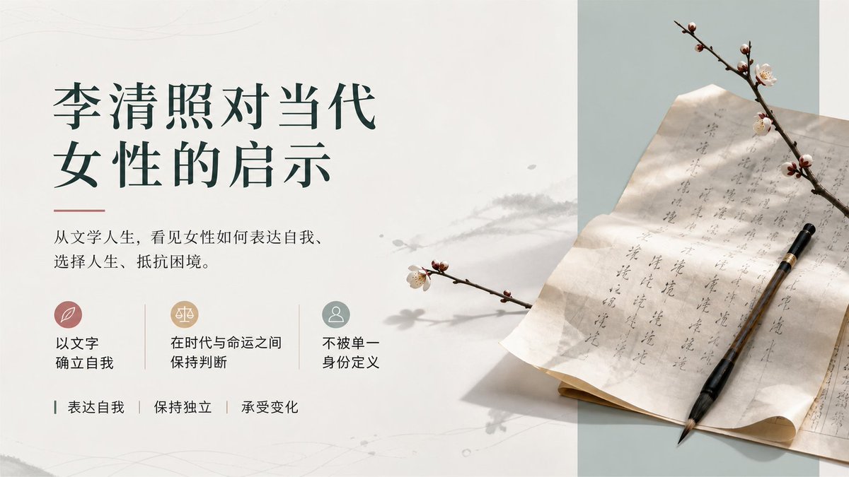 Li Qingzhao Literature Theme Slides