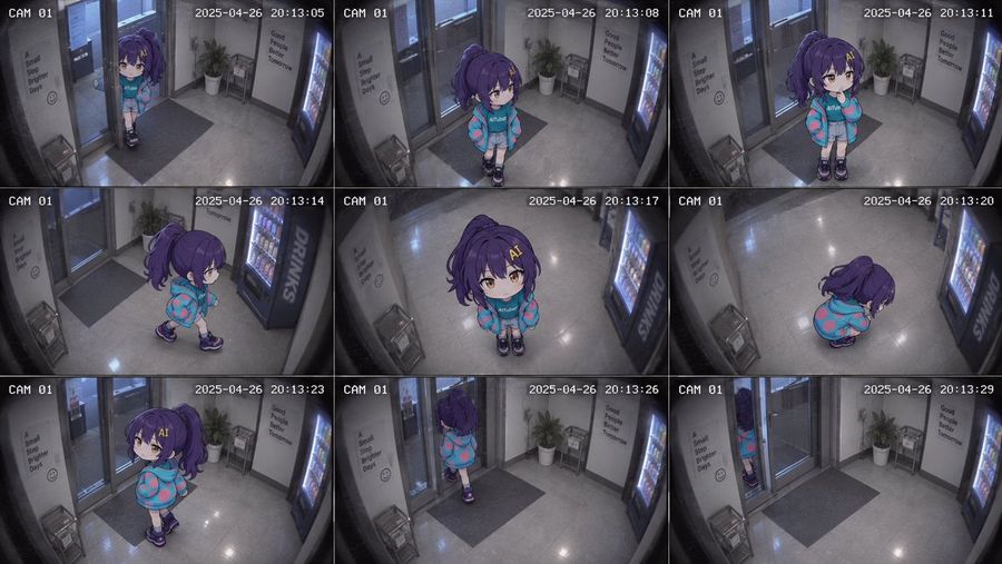 Chibi Girl CCTV Sequence