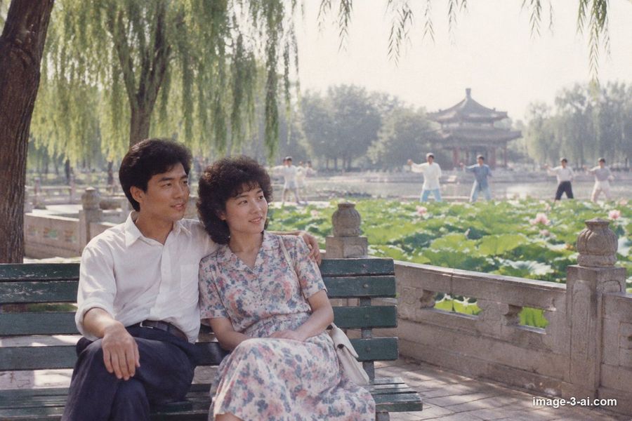 1980s Park Couple