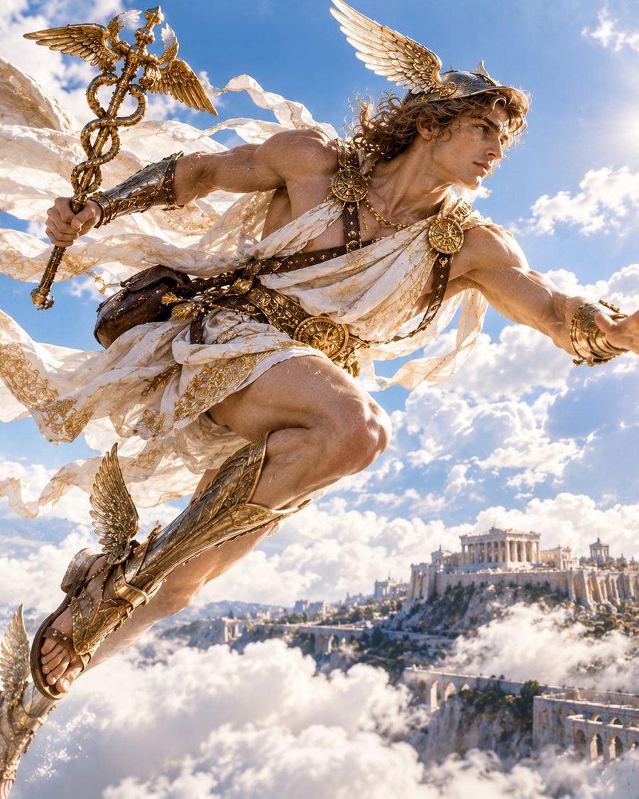 Helios Soaring Over Athens
