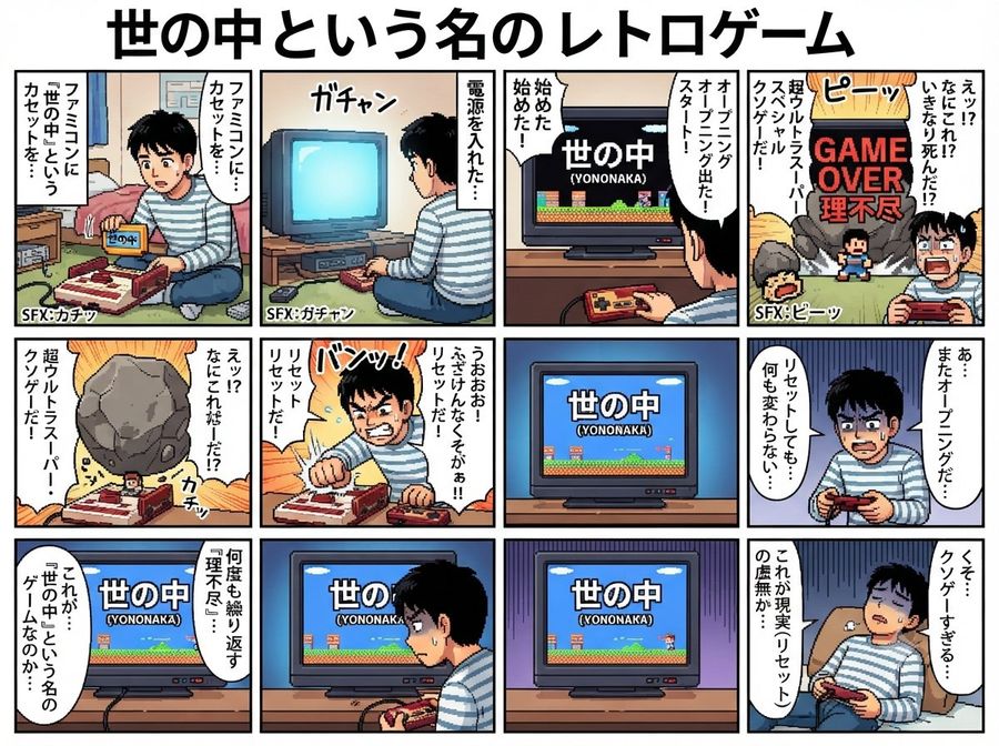 8-Panel Retro Game Comic