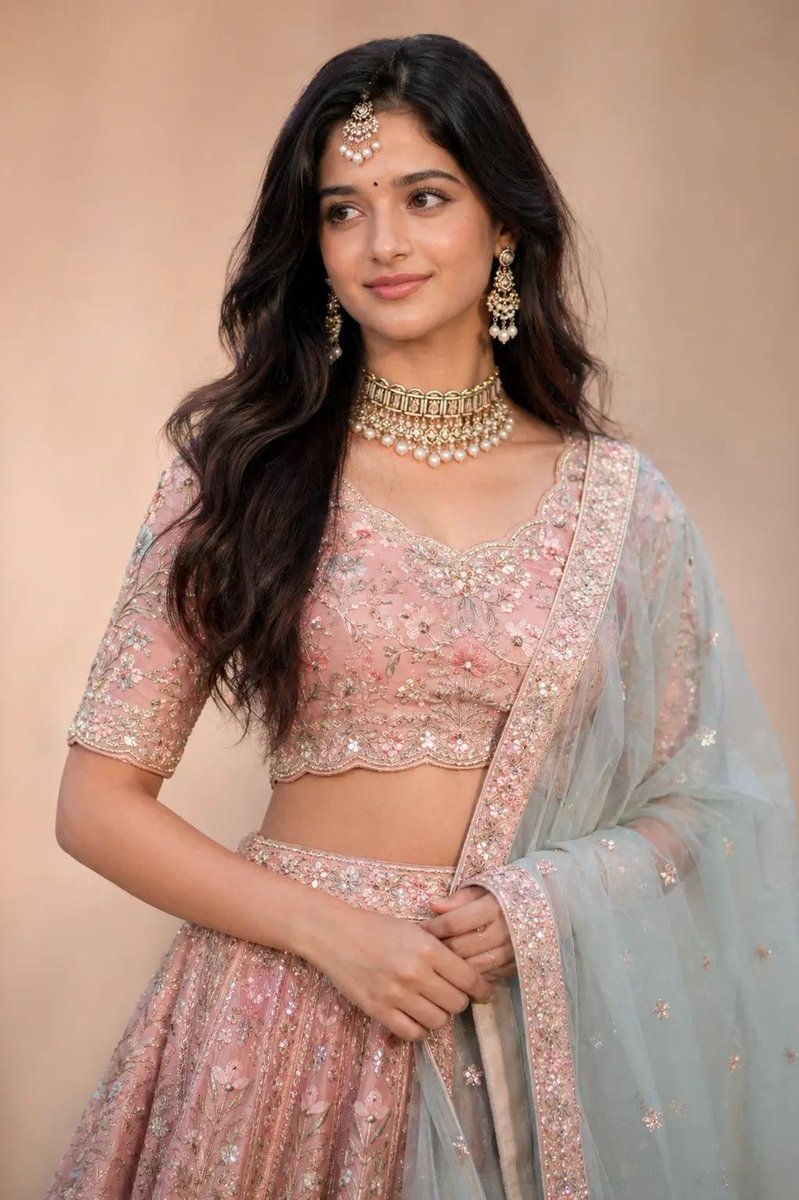 South Asian Bride Lehenga Portrait