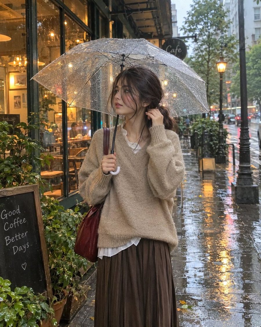 Rainy Day Cafe Portrait Prompt