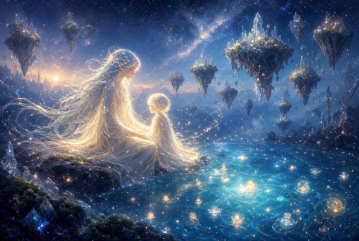 Ethereal Digital World Scene