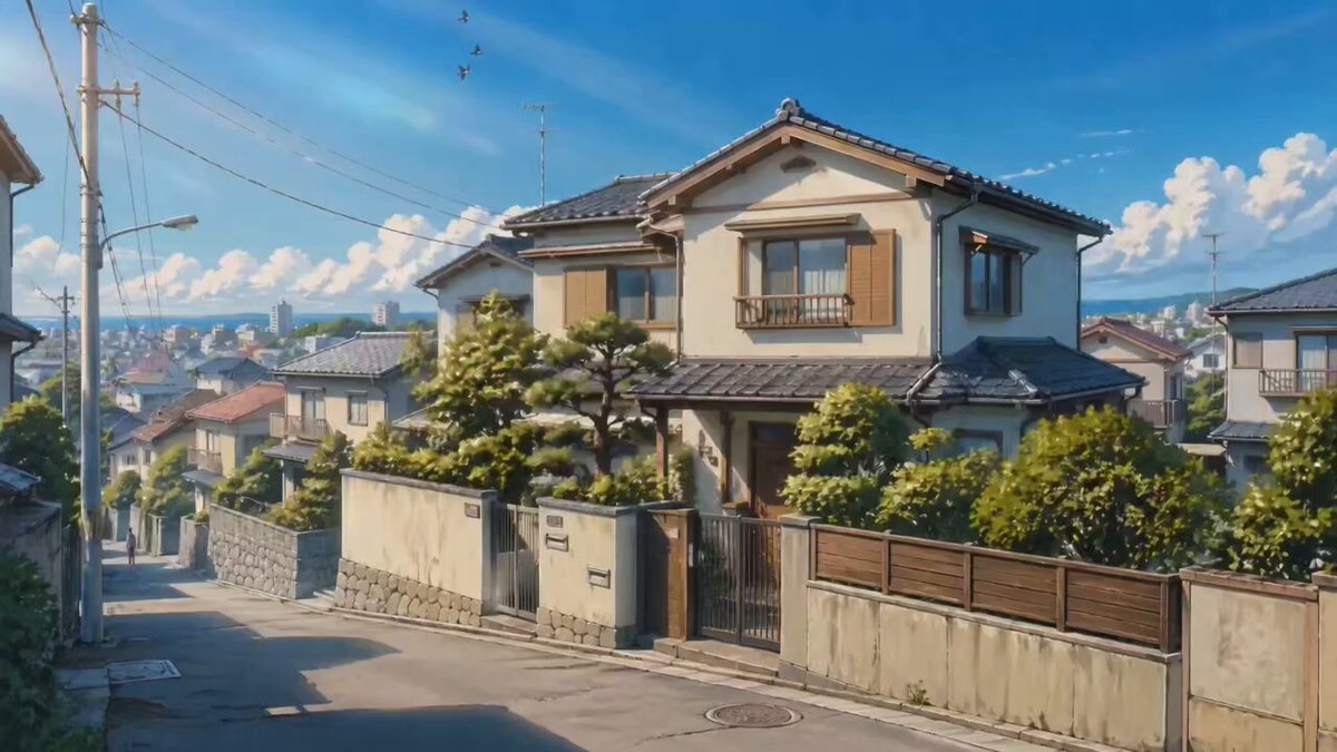 Anime Morning Commute Scene Sequence