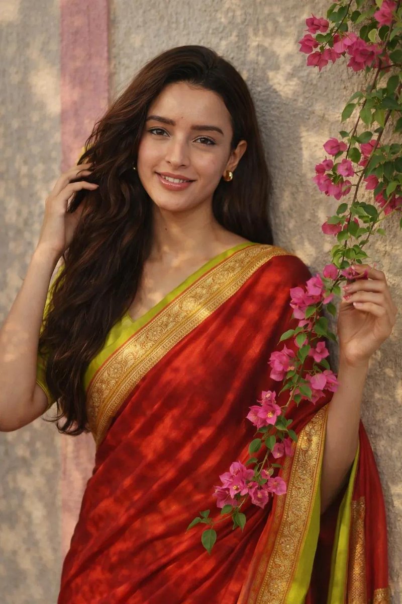 South Asian Woman in Traditional Sari