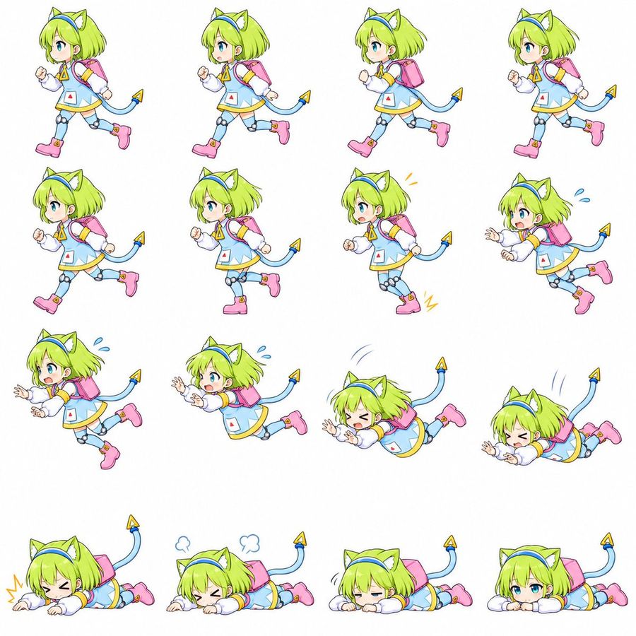 2D Game Animation Sprite Sheet Generator