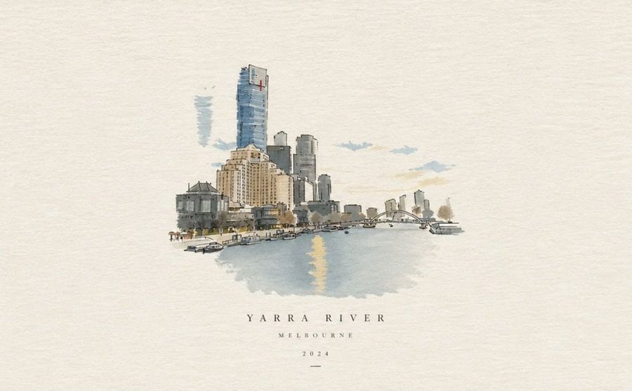 Watercolor Travel Poster Style Conversion