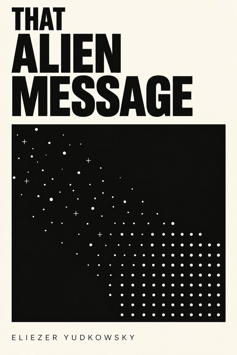 Minimalist "Alien Message" Book Cover