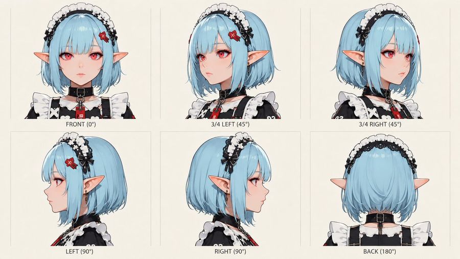 Anime Elf Maid Character Sheet