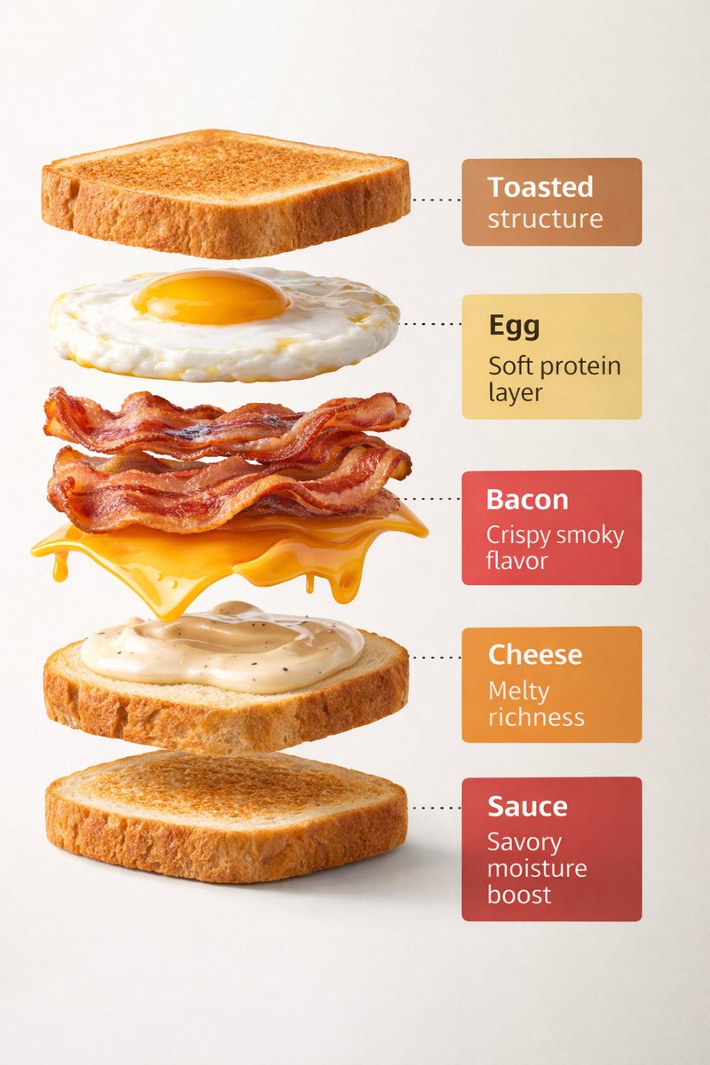 Exploded View Sandwich Animation Prompt