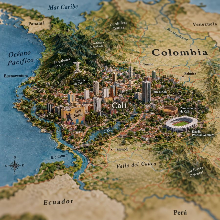 Cali Isometric Miniature Map