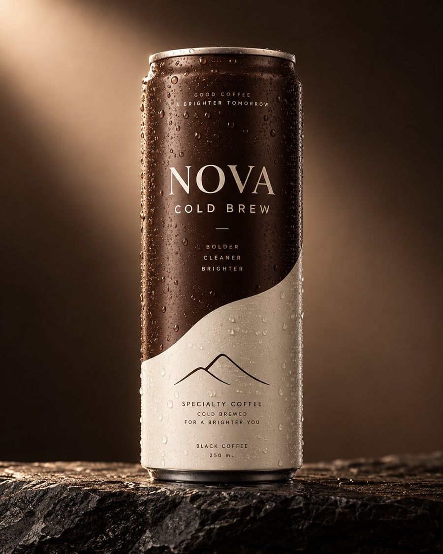 High-End Cold Brew Coffee Can Poster