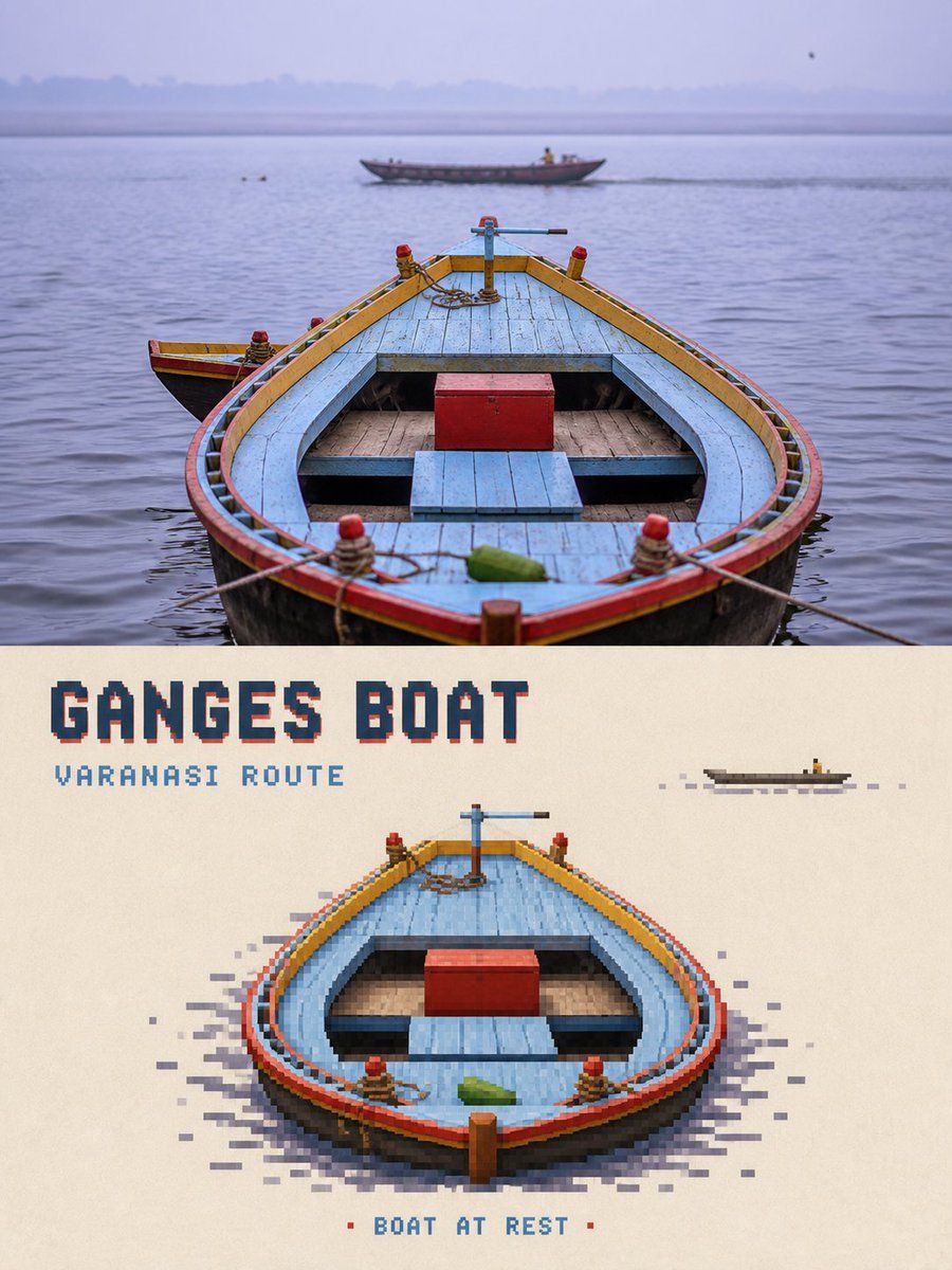 Pixel Art Travel Game Poster