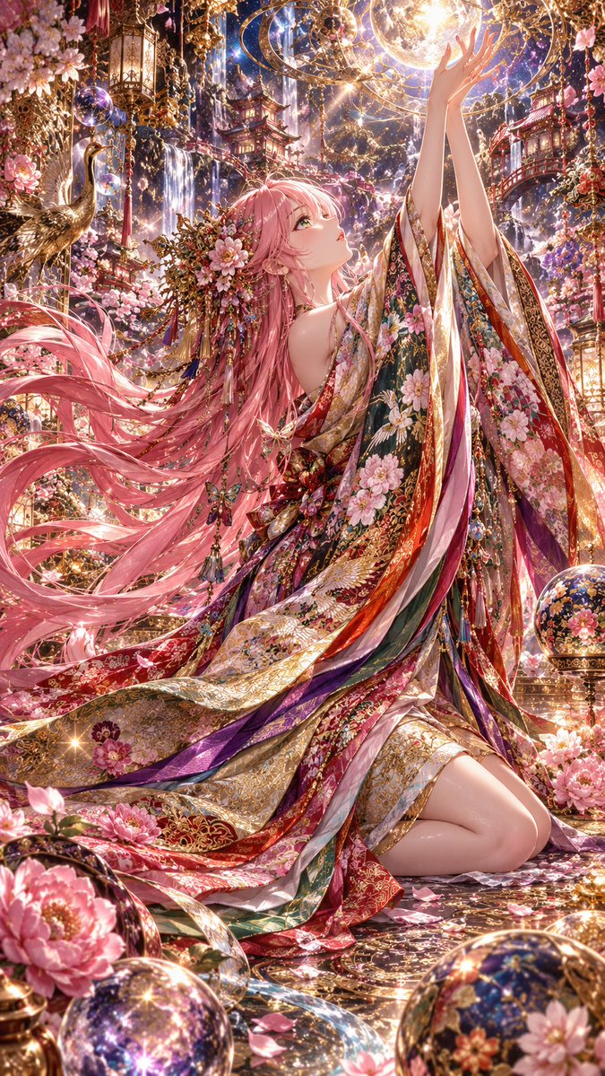 Celestial Sakura Kimono Girl
