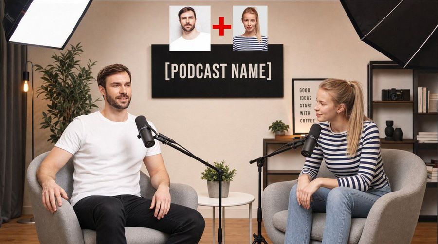 Podcast Studio Interview Shot