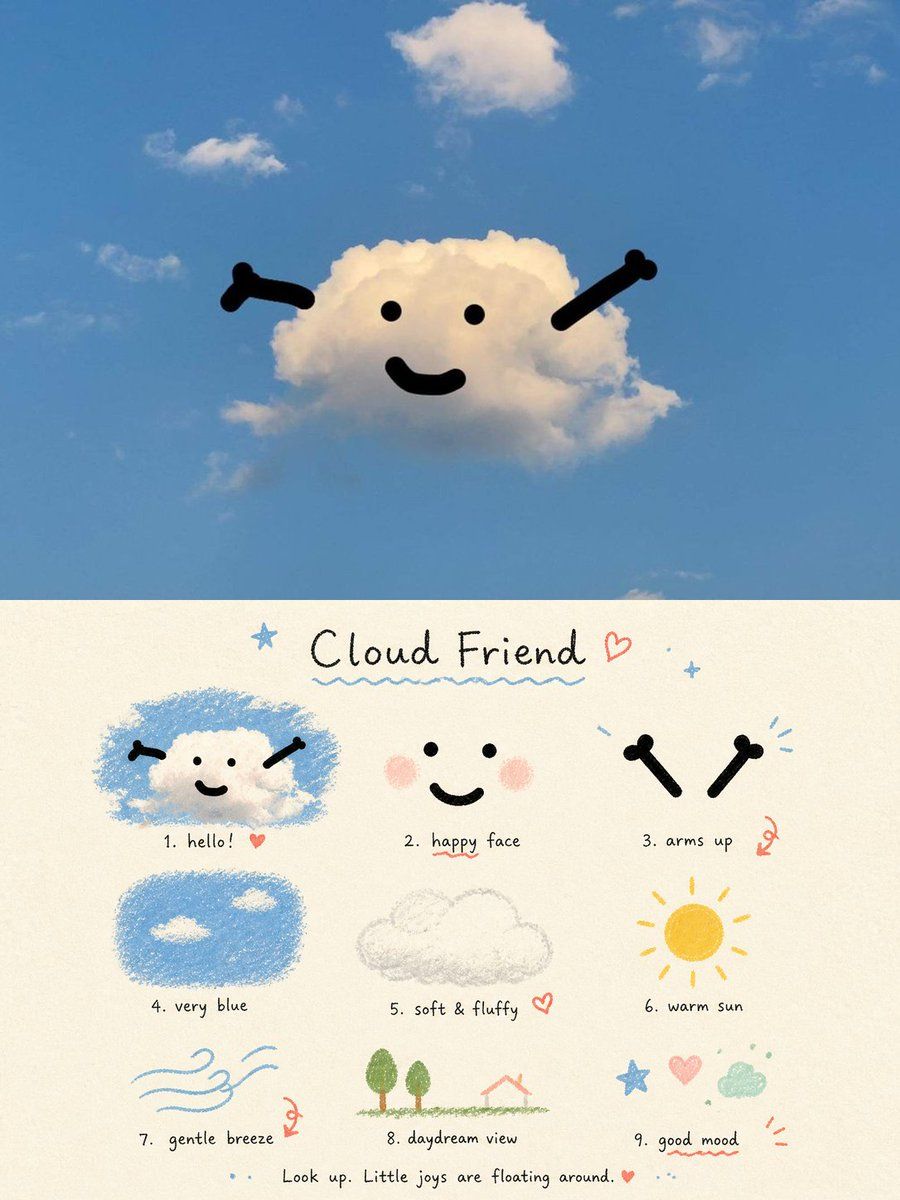 Cloud Friends Scrapbook Poster